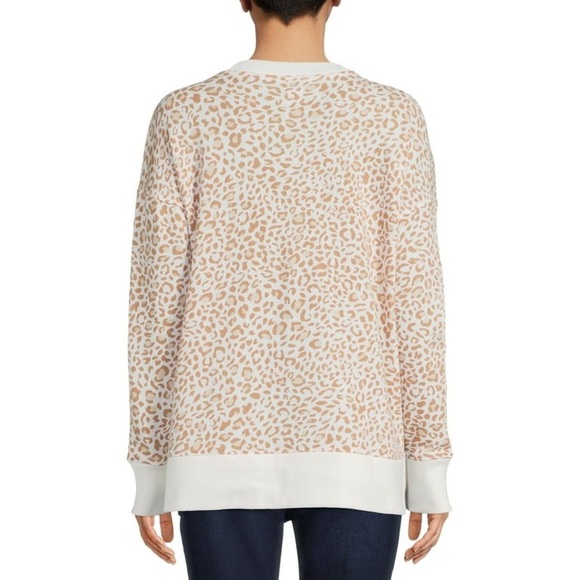 015 Time and Tru | NWT Leopard Tan Cream Women’s Garment Wash Sweatshirt (XXXL) - Picture 5 of 11